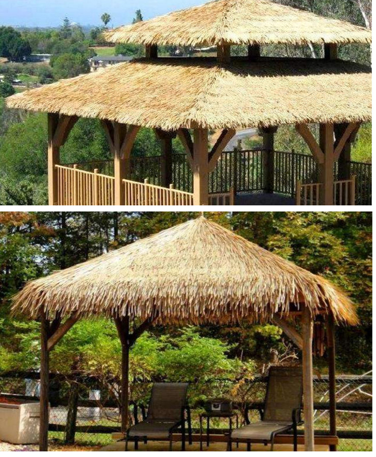 爱伊贝紫仿真茅草瓦塑料稻草长廊农家乐茅草屋顶毛草防火pe人造假草