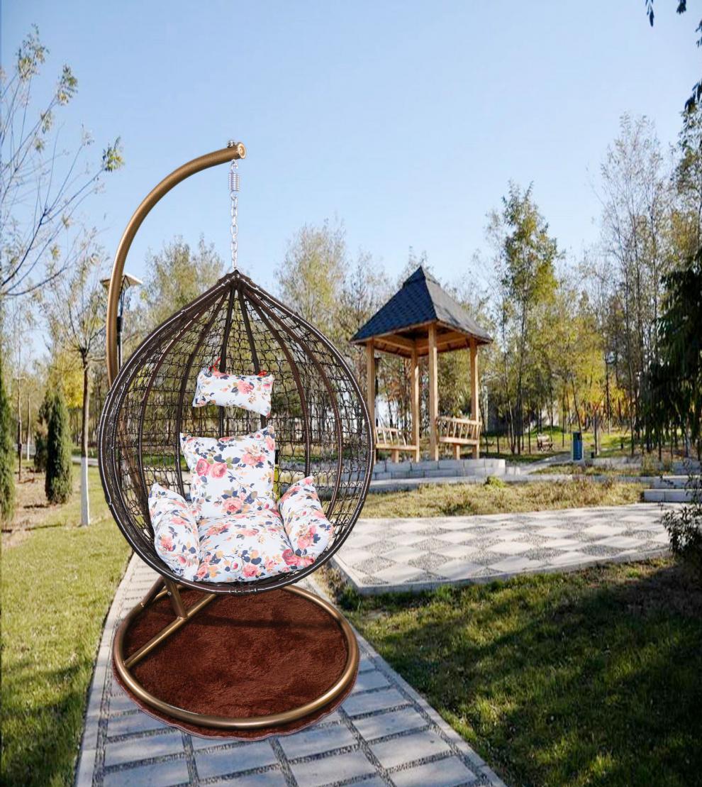 摇摇椅吊篮吊椅户外秋千儿童户外秋千吊椅阳台鸟巢摇摇椅 成人 白色