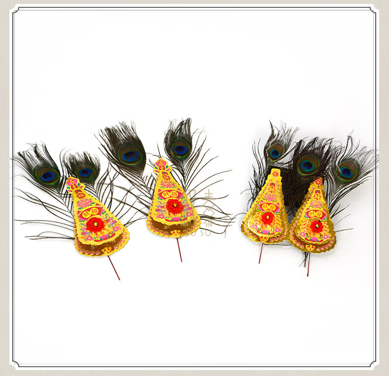 潮汕拜神金花 拜神金花红绸潮汕拜佛拜老爷用品装饰插香炉摆件大号