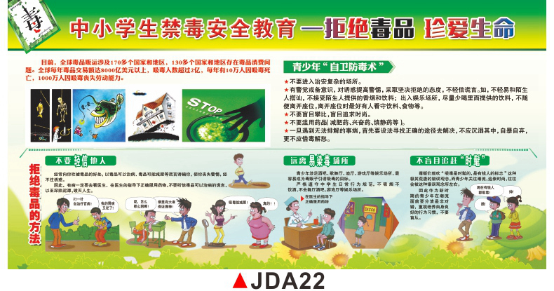 禁毒宣传海报社区防毒科普知识戒毒宣传栏毒品危害展板挂画校园珍爱