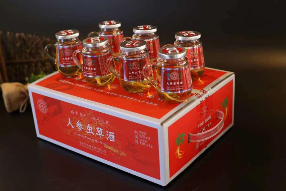 人参虫草酒鹿鞭酒鹿茸血酒42度150毫升12瓶整箱批发人参虫草酒鹿鞭酒