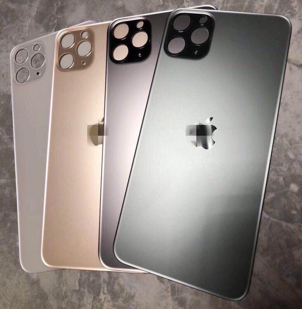 11pro max后玻璃后壳中框电池盖原装 苹果11玻璃后盖【紫色】大孔