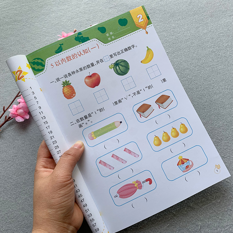 幼儿奥数启蒙数学思维训练3456岁幼儿园小班中班教材用书练习册5以内