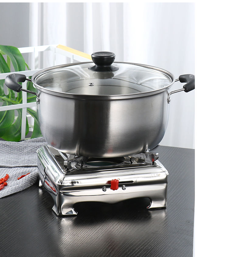 酒精炉小火锅不锈钢加厚锅仔学生宿舍汤锅家用干锅炉户外酒精锅炉