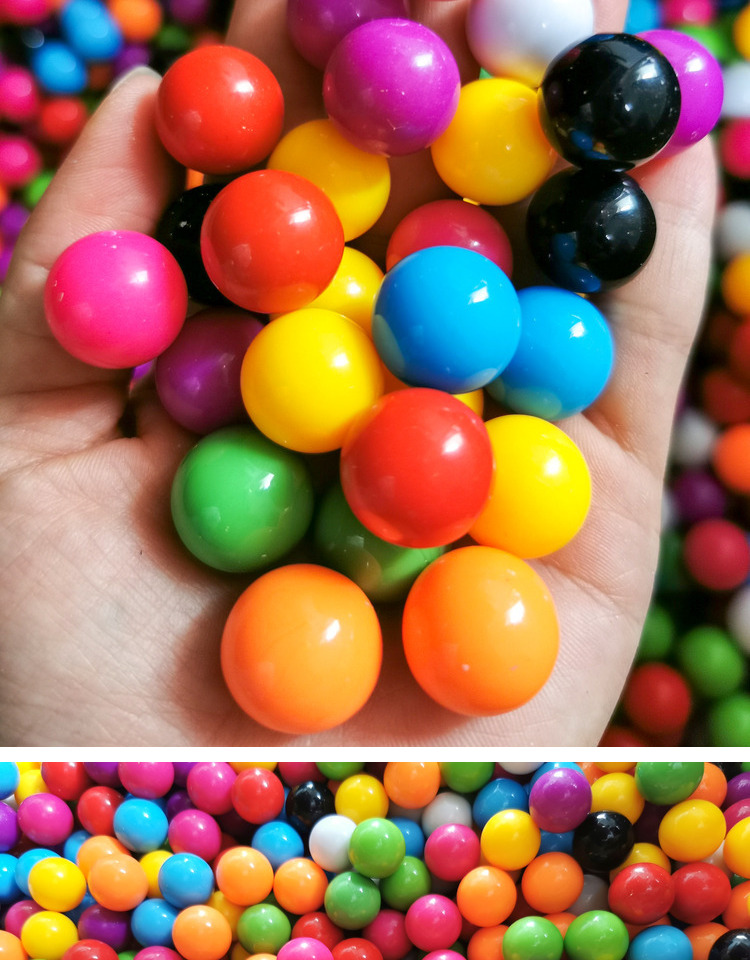 炮打僵尸黄球16mm弹珠机塑料珠子儿童游戏机射击飞机枪机射球彩色16mm