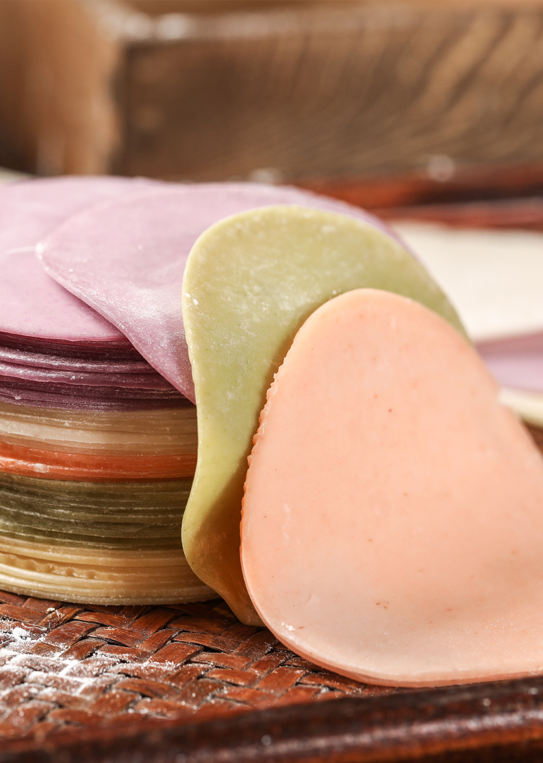 水饺皮手工新鲜饺子皮儿童蔬菜彩色五彩速冻面点黑全麦水饺皮 果蔬