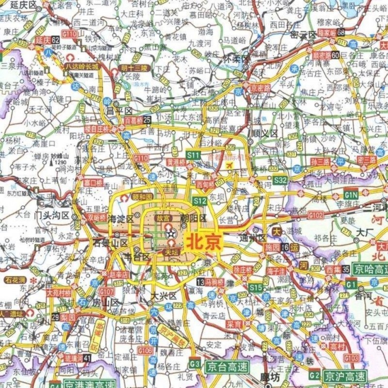 221中国高速公路及城乡公路网地图集便携详查版详细公路地图集2021年