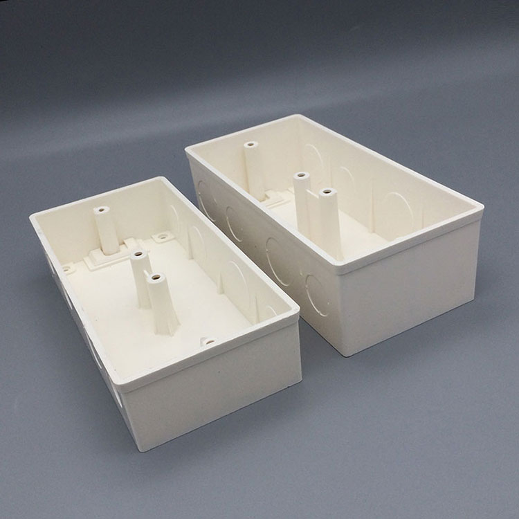 联塑86型开关插座底盒暗盒家庭通用暗装阻燃线管接线盒底合 86型单盒
