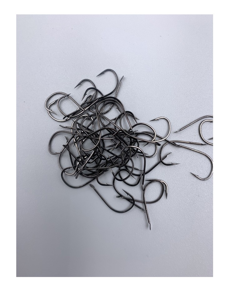 泥鳅钩 溪流钩散装极细锋利细条鲫鱼鱼钩穿红虫挂泥鳅翘嘴钩 金色 5号