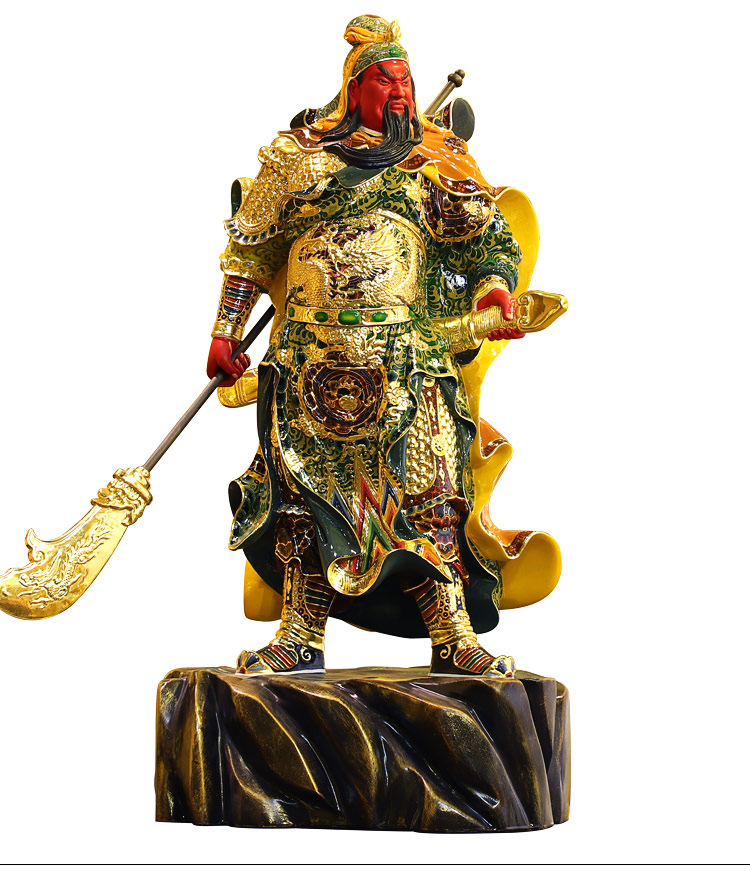 行天宫鎏金纯铜66厘米关公铜像武财神关二爷关公像供奉神像摆件 66