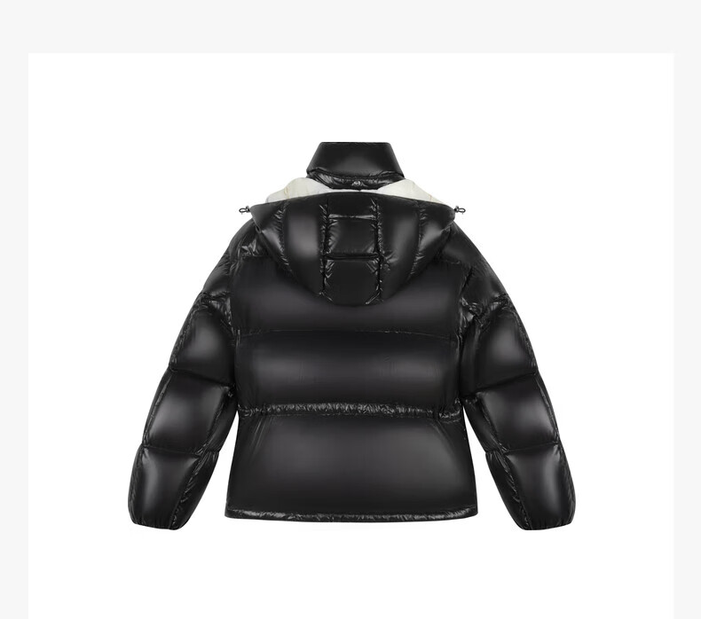 蒙口(moncler) 盟可睞 2022秋冬新款 女士logo圖案短款可拆卸連帽羽絨