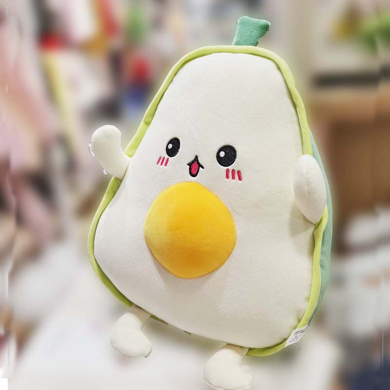 新品自营玩具名创优品网红牛油果毛绒玩具猪猪抱枕玩偶公仔睡觉超软小