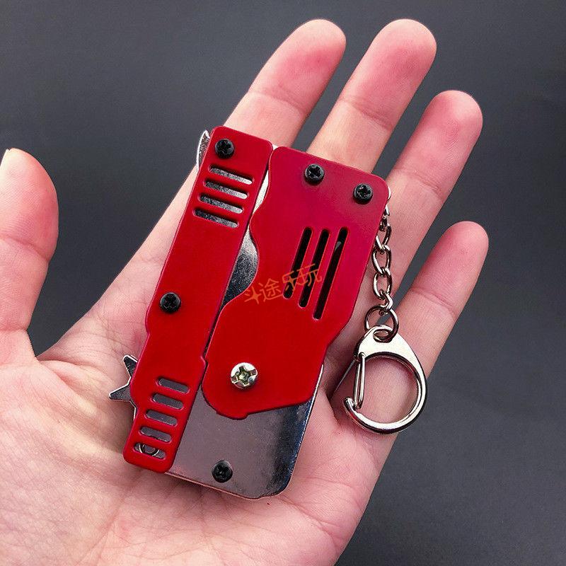 金属迷你折叠皮筋枪儿童成人礼物六连发皮筋软弹枪彩色玩具 随机3款