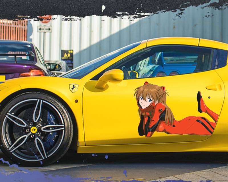 绫波丽贴纸eva新世纪福音战士汽车贴纸二次元明日香车身贴绫波丽动漫