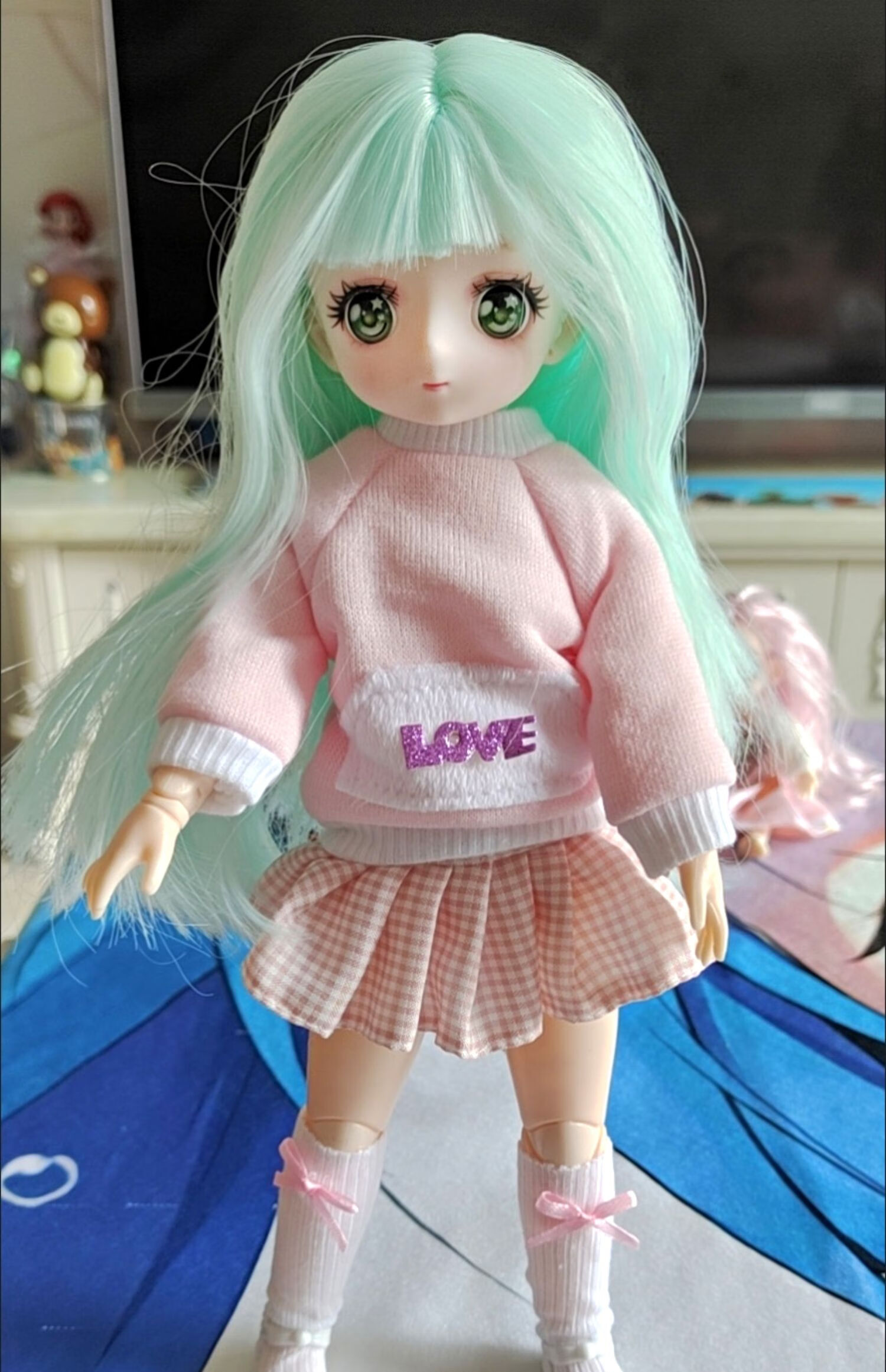 30厘米二次元漫画脸可爱关节洋娃娃公主芭卡通比女孩换装人偶礼物 琪