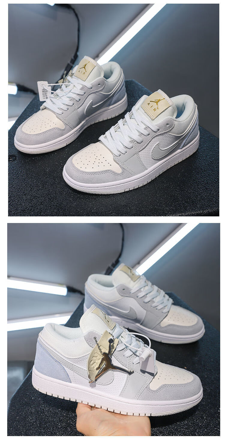 low藤原浩联名鬼脸倒钩北卡蓝小巴黎百搭男女学生低帮运动鞋 aj小巴黎