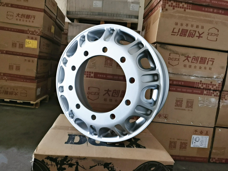 卡客车半挂货车铝合金轮毂铝车轮大创智行网红真空铝圈12r 古铜色一只