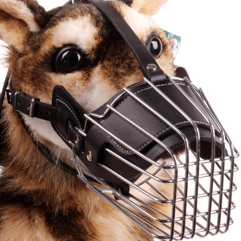 狗狗嘴套防咬防叫防乱吃口罩可调节金毛德牧藏獒大型犬大狗铁嘴套b b