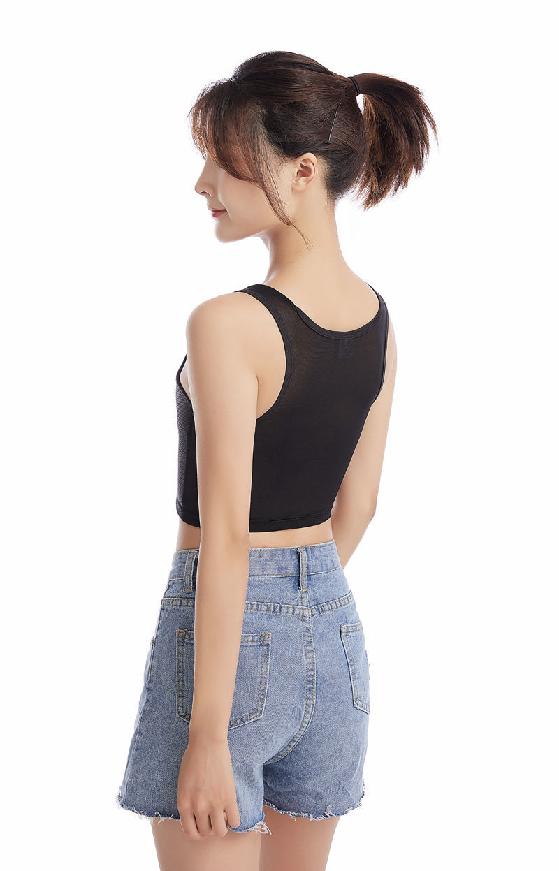 束胸内衣短款夏薄拉链束胸衣运动学生塑胸裹胸女显胸小缩胸t升级弹力