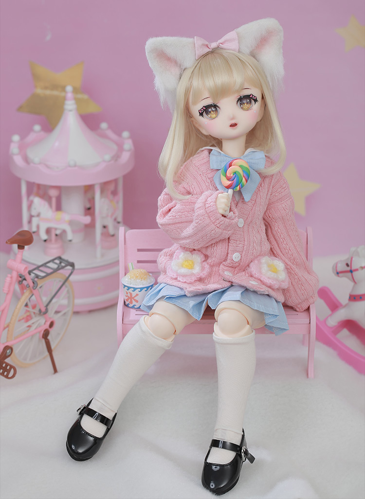 万代bjd娃娃naiko奈蔻d分sd现货女关节人偶熊妹萌娃原创设计 裸娃(含
