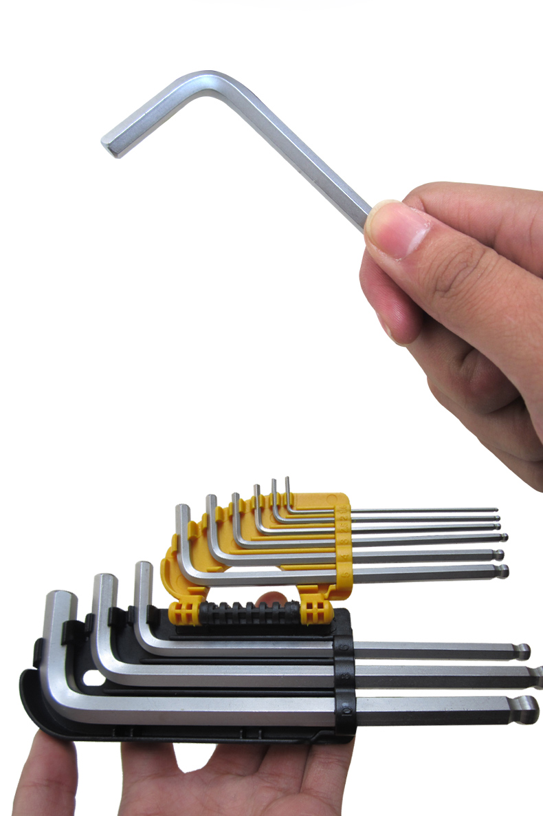 内六角扳装加长梅花内六方螺丝刀工具内6角超硬 7件套球头短柄公制1.