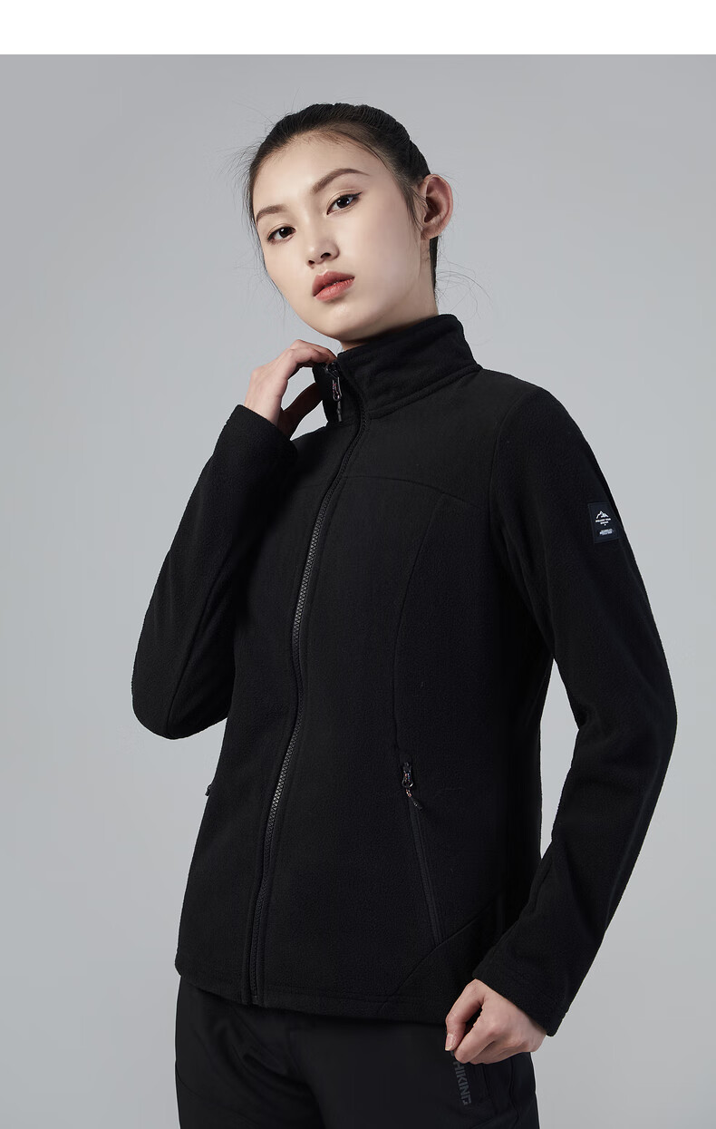 探路者抓绒衣20秋冬户外女外套上衣冲锋衣内胆春秋冬加厚卫衣开衫tac