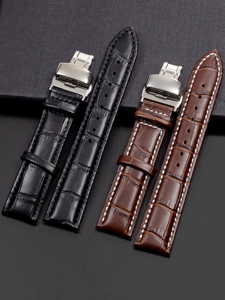 卡西欧手表通用br真皮表带针扣手表皮带22适配卡西欧表带mtp1375 1183