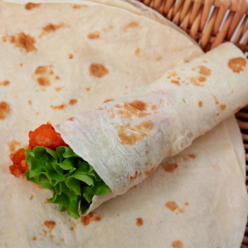 山东特产手工单饼卷饼皮面饼烙馍早餐速食10寸卤肉薄饼鸡肉卷 三斤(装