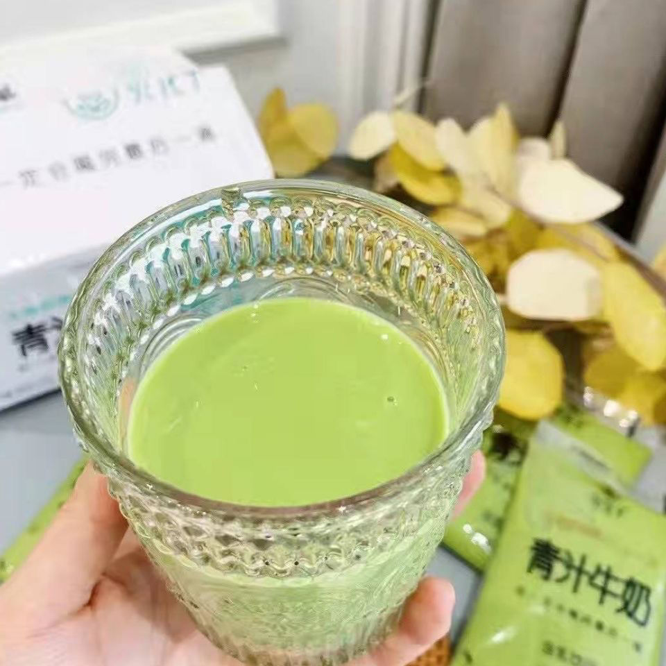 青汁牛奶 贝花子大麦若叶青汁牛奶180g/袋 饮品袋装牛奶 早餐奶营养 