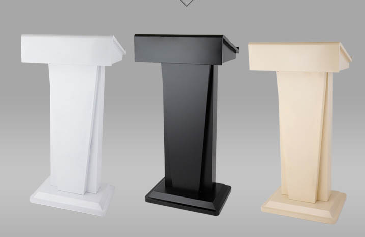 演讲台白色演讲台发言台简约现代讲台桌迎宾台接待台主持台登记台