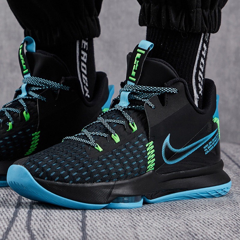 nike耐克男鞋lebron5詹姆斯5实战篮球鞋cq9381002cq9381004黑蓝40
