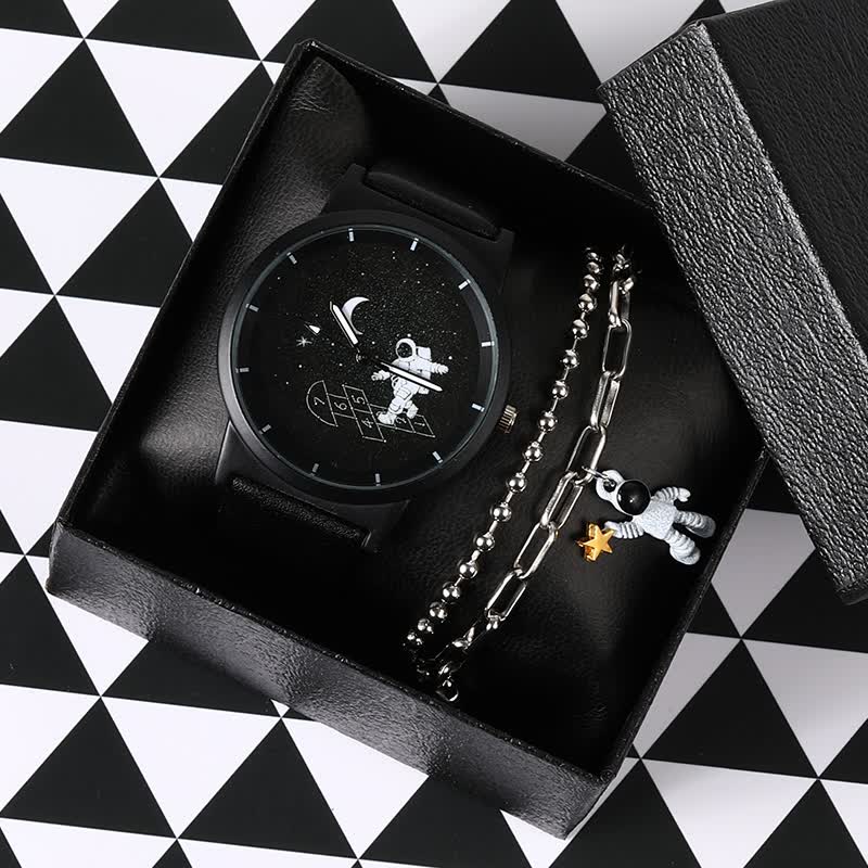 网红太空人宇航员表盘时尚潮流防水男女学生黑科技电子手表探索者精美