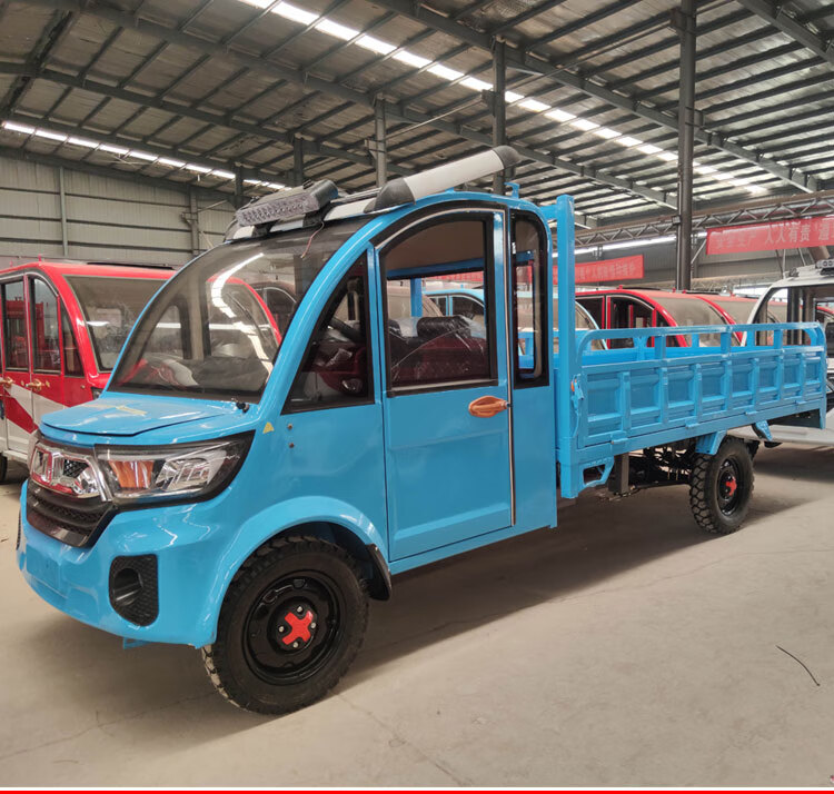 油电两用拉货车 电动四轮皮卡拉货电瓶车带斗大功率油电两用加长车厢