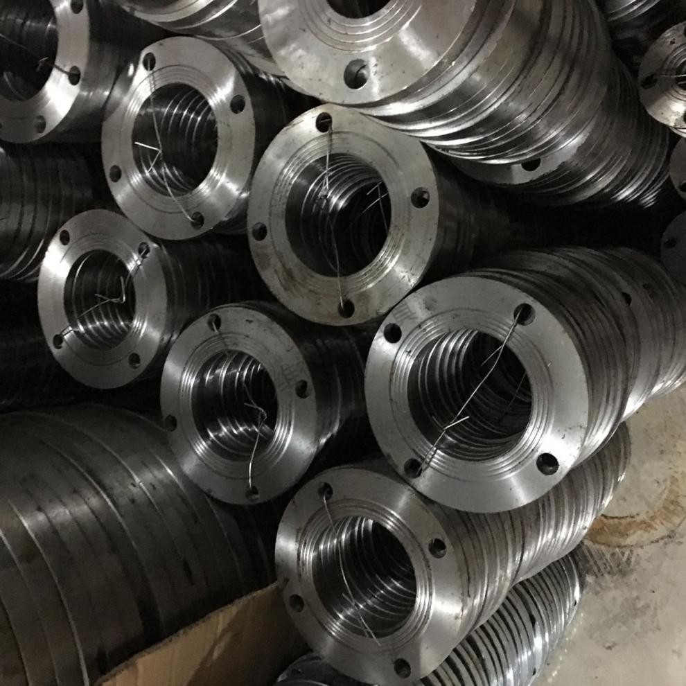 丝扣法兰片 碳钢平焊水泵法兰对接锻打铸铁水管法兰盘10kg 16kg 10kg