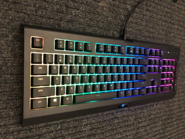 razer雷蛇萨诺狼蛛幻彩版rgb背光电竞吃鸡静音游戏键盘萨诺狼蛛幻彩版