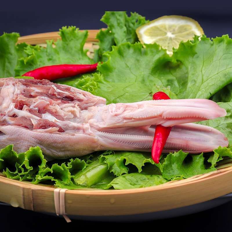 新鲜鸭头鸭下巴冷冻鸭下巴鸭货鸭舌带鸭舌的鸭头卤货食材麻辣零食香妮