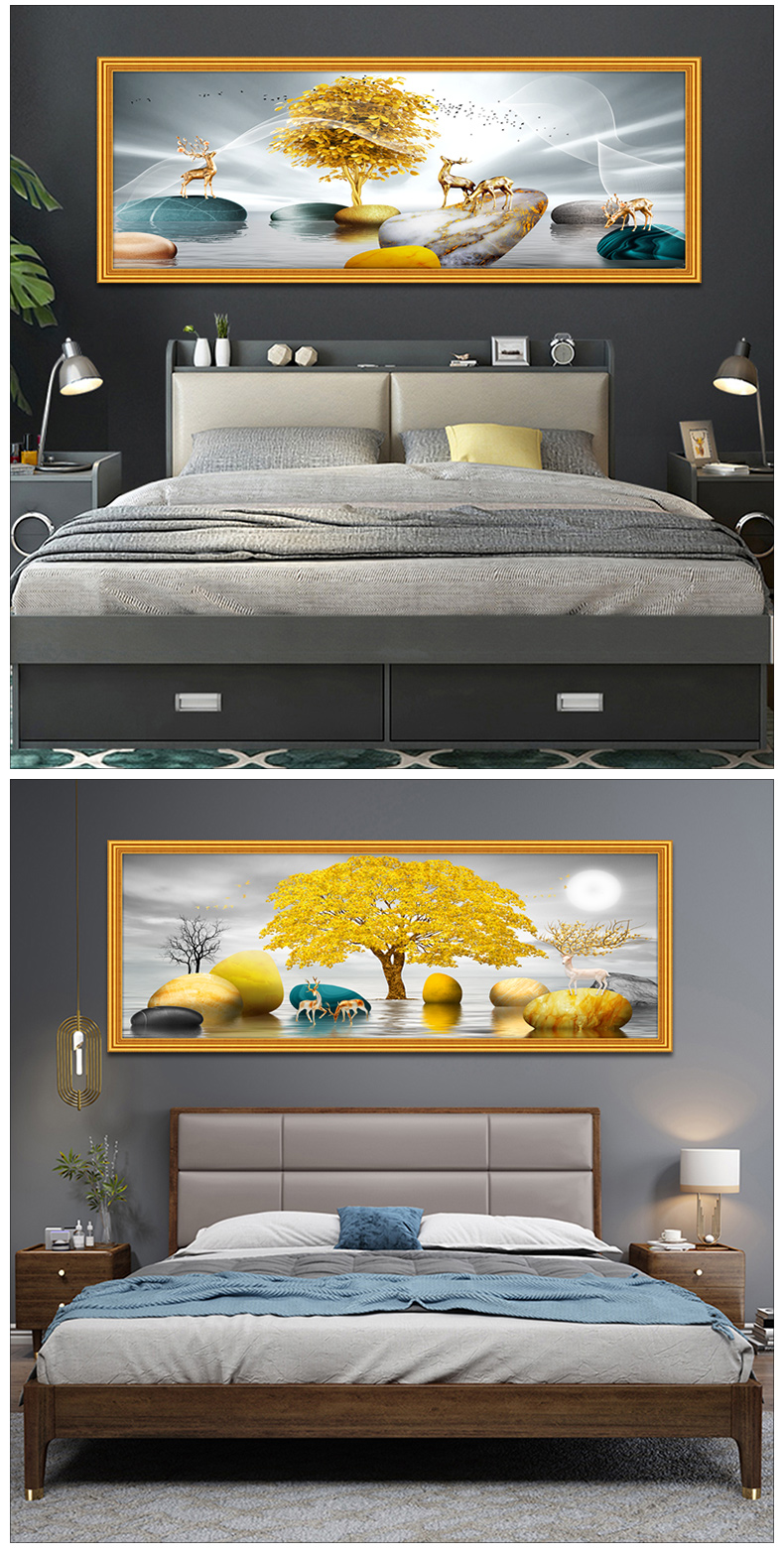 自粘墙贴风景画客厅3d电视背景墙壁画客厅卧室装饰墙壁贴画现代简约