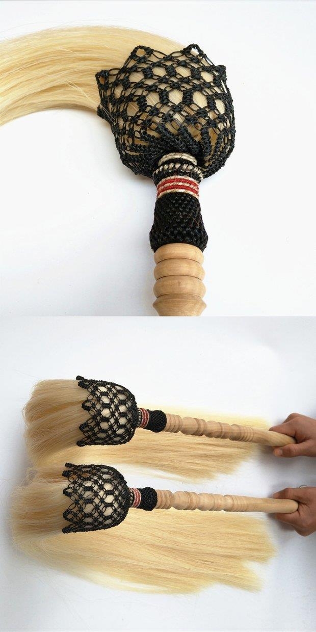 拂尘掸子太佛尘真马尾道教道士用品法器道具甩子浮尘厂家直销 2两马尾