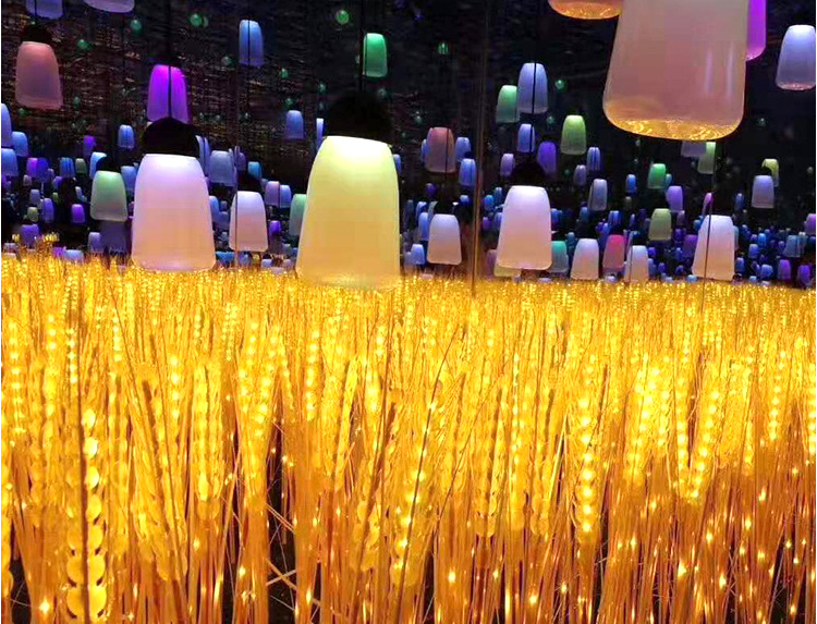 led发光麦穗灯芦苇灯水稻大麦子地插灯太阳能户外防水亮化造型灯 12v