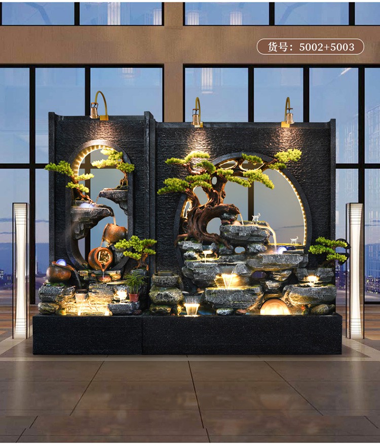 水幕墙流水屏风 屏风隔断客厅 客厅隔断水幕墙大型假山流水幕背景墙办