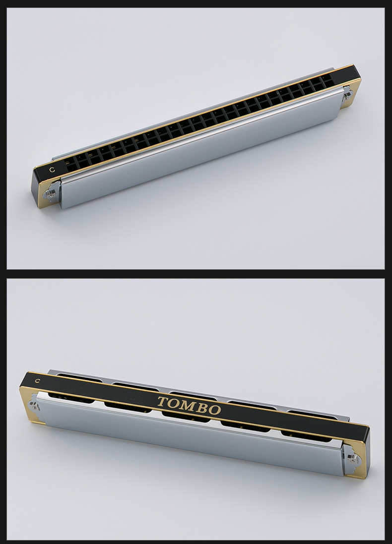 tombo通宝6624s口琴24孔男女初学者学生用演奏级复音口琴cnm自然小调