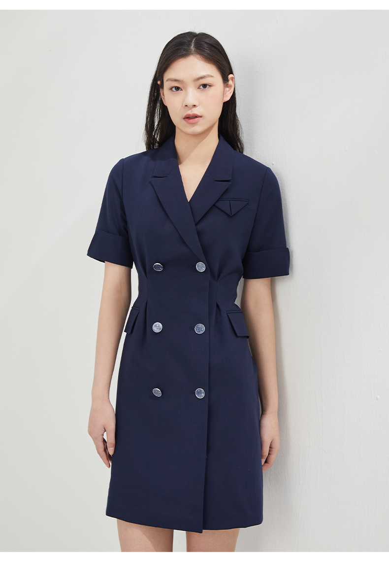 prich衣恋官方集团依恋春夏季气质收腰显瘦职场西装连衣裙裙子通勤