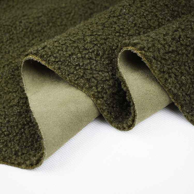 冬季复合加厚羊羔毛绒皮毛一体布料裤子马甲外套风衣大衣服装面料米