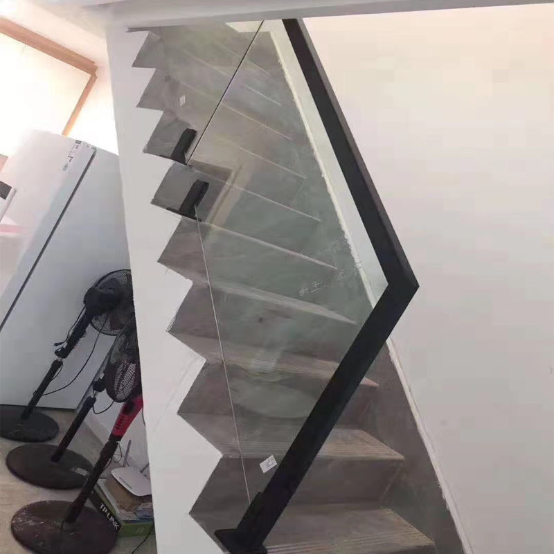 304方座泳池玻璃夹不锈钢立柱楼梯扶手配件免打孔落地固定玻璃夹拉丝