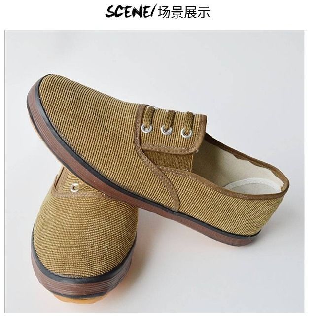 春秋胶鞋帆布休闲鞋户外散步慢跑鞋透气吸汗男士劳动鞋一脚蹬布鞋休闲