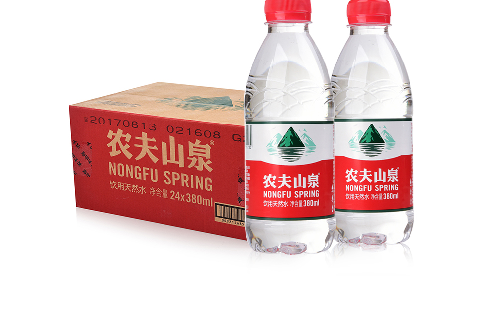 农夫山泉饮用天然水380ml*24瓶饮用水 企业团购会议弱碱性 小瓶箱装支