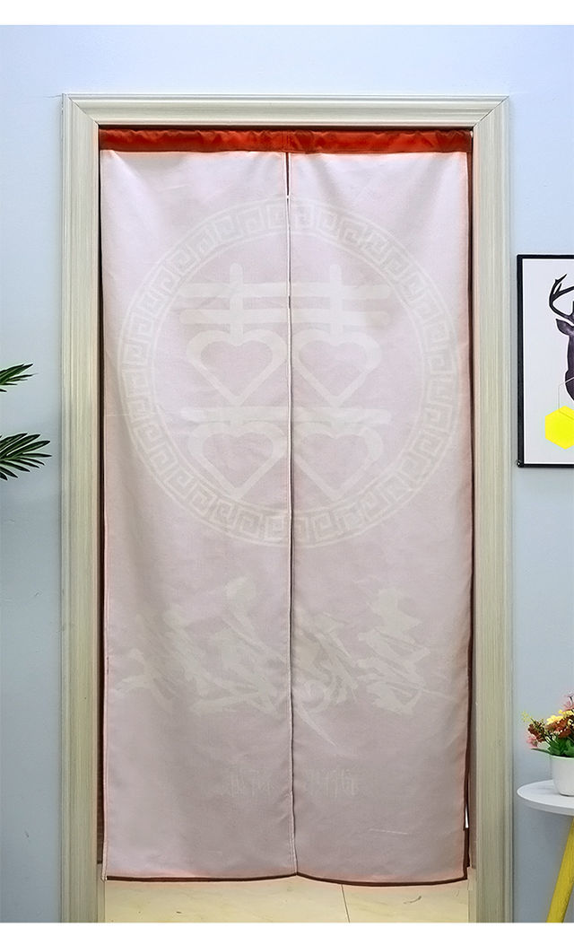 定制红色门帘结婚婚庆婚房喜庆装饰门帘卧室半帘结婚用的红色门帘xq21