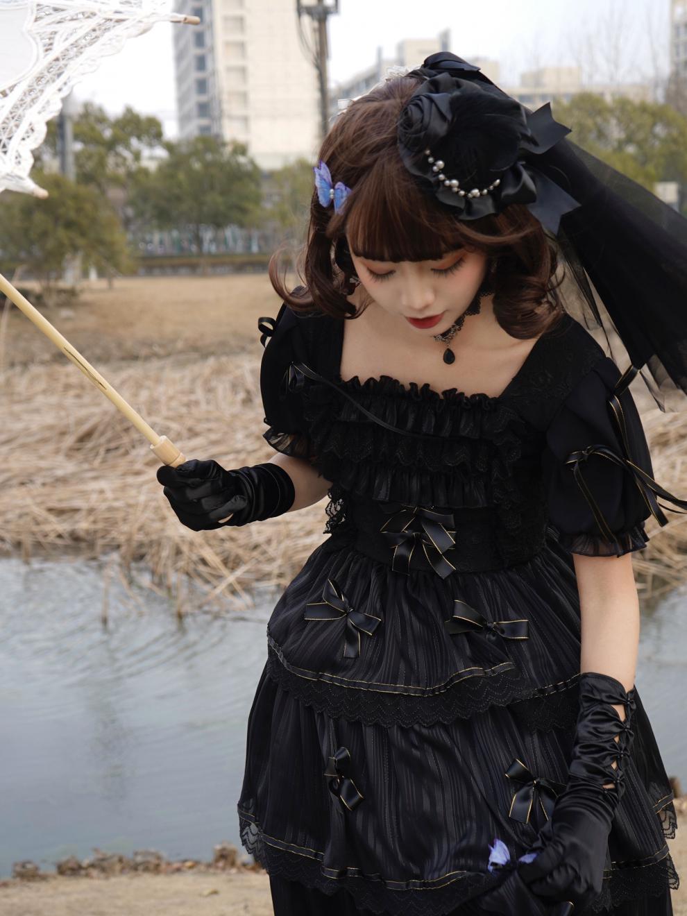 镂空蕾丝连衣裙收腰显瘦气质春季定金佳期如梦花嫁lolita白月光朱砂痣