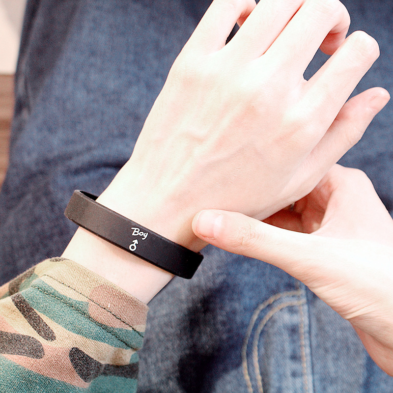 情侣手环一对学生运动男女硅胶学生个性字母篮球橡胶腕带闺蜜橡胶硅胶