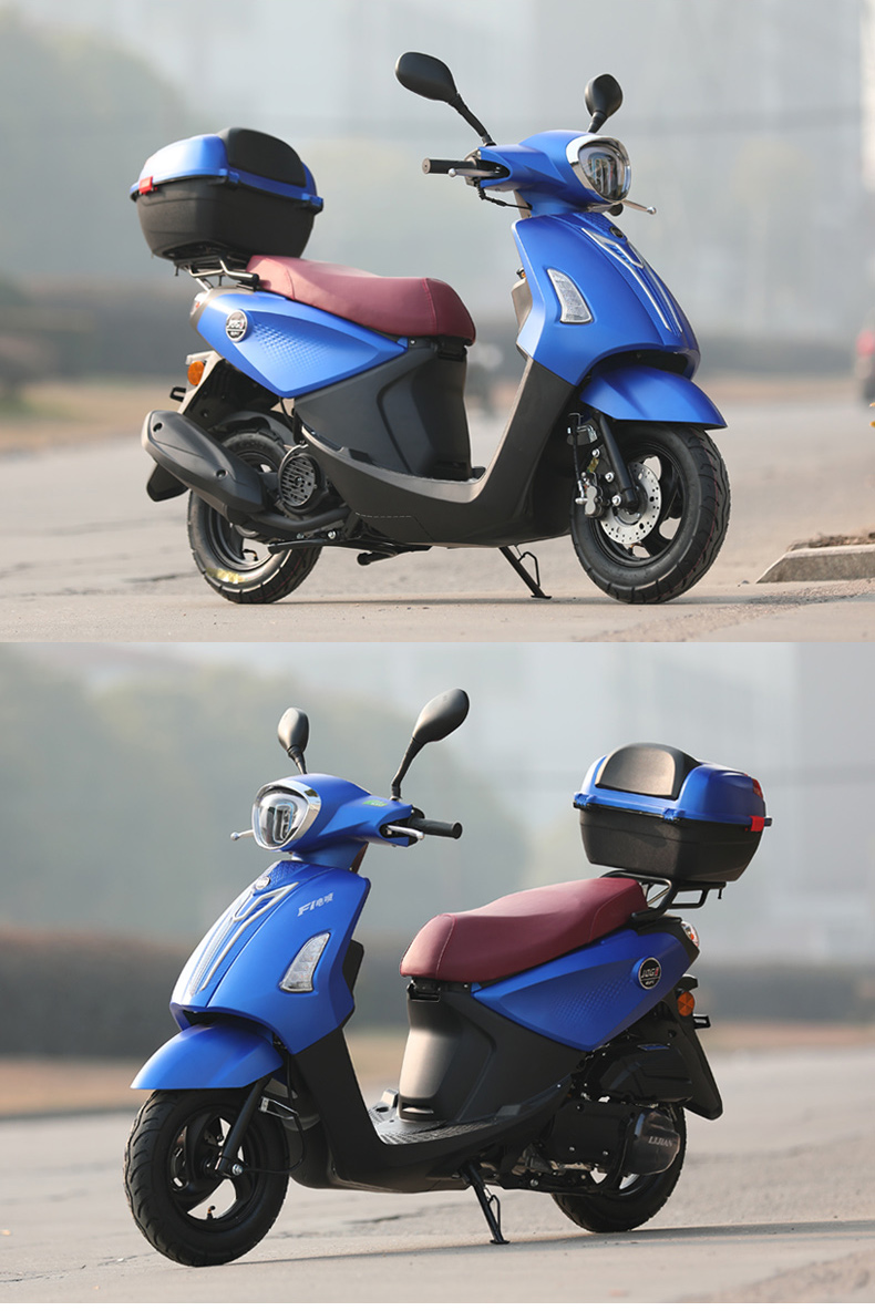 全新款巧格三代踏板摩托车国四电喷可上牌125cc整车外卖省油代步红色